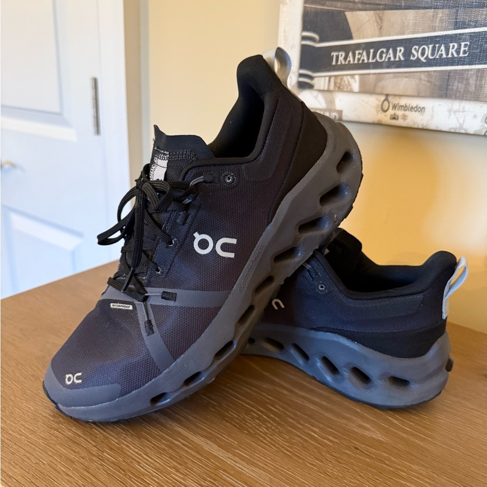 On Cloudsurfer Trail Running Women’s Black/Grey Shoes - Waterproof